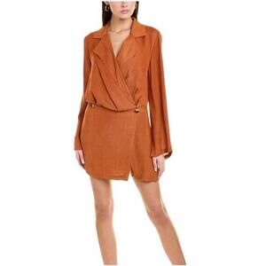 Free People Simone Button Wrap Mini Dress in Small